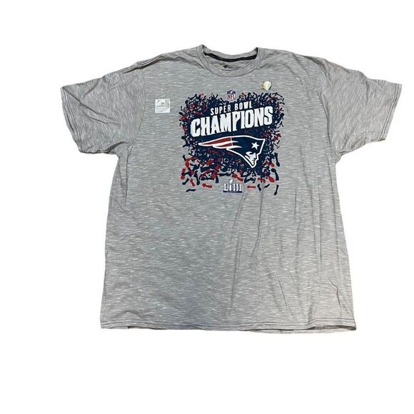 NFL Super Bowl LIII Champions New England Patriots Fanatics T-Shirt 3XL XXXL - Picture 2 of 5
